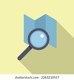 Search map icon flat vector. Interface web. App download