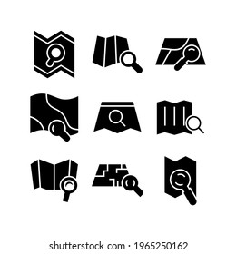 search map icon or logo isolated sign symbol vector illustration - Collection of high quality black style vector icons
