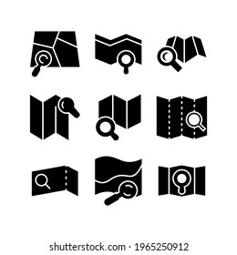 search map icon or logo isolated sign symbol vector illustration - Collection of high quality black style vector icons
