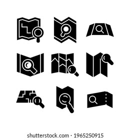 search map icon or logo isolated sign symbol vector illustration - Collection of high quality black style vector icons

