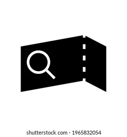 icono de mapa de búsqueda o logotipo símbolo de signo aislado ilustración vectorial - iconos vectoriales de estilo negro de alta calidad
