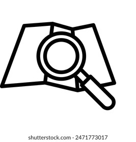 Search Map Vector Line Icon design