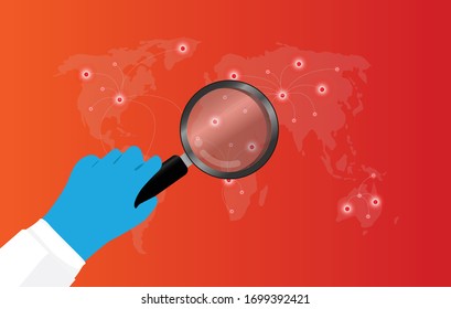 Search for Maps show where the coronavirus has spread background.