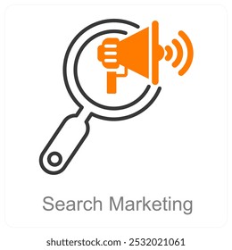 Search Marketing and marketing icon concept