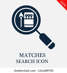 search Matches icon. Editable search Matches icon for web or mobile.