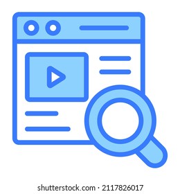 search media Icon. User interface Vector Illustration, As a Simple Vector Sign and Trendy Symbol in Line Art Style, for Design and Websites, or Mobile Apps,