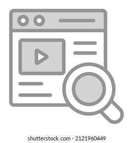 search media Icon. User interface Vector Illustration, As a Simple Vector Sign and Trendy Symbol in Line Art Style, for Design and Websites, or Mobile Apps,