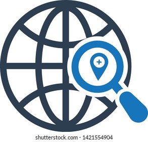 Search Medical Icon. Global search icon