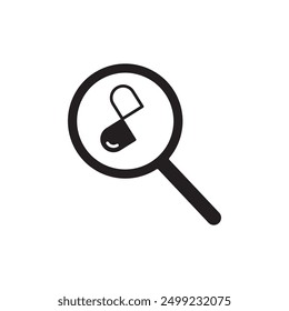 Search Medicine icon, template for graphic and web design. vector illustration