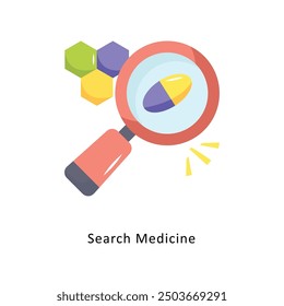 Search Medicine Vector Flat Icon Design illustration Symbol on White background EPS 10 File