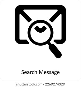search message and chat icon concept