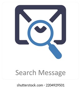 Search Message And Find icon concept