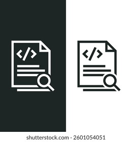 Search Metadata icon isolated on white background. Vector illustrations are made with vector-based software.