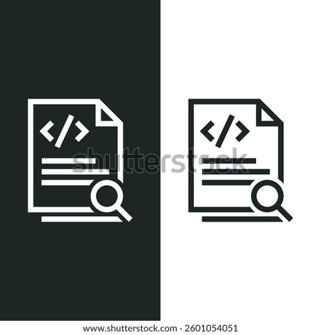 Search Metadata icon isolated on white background. Vector illustrations are made with vector-based software.