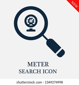 search Meter icon. Editable search Meter icon for web or mobile.