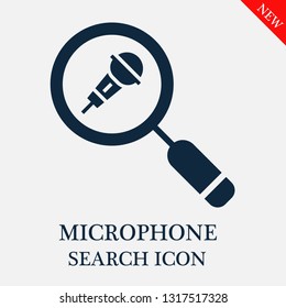 search Microphone icon. Editable search Microphone icon for web or mobile.