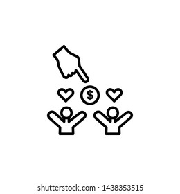 search migration hand outline icon. element of migration illustration icon. signs, symbols can be used for web, logo, mobile app, UI, UX