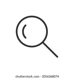 Search minimal line icon. Web stroke symbol design. Search sign isolated on a white background. Premium line icon.