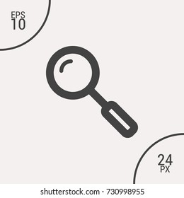 Search minimal vector icon. Loupe flat line icon for websites and mobile minimalistic flat design.