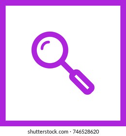 Search minimal vector icon. Loupe flat line icon for websites and mobile minimalistic flat design.