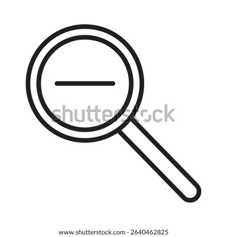 Search Minus Line Icon Zoom Out Symbol Vector
