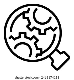 Search mobile app icon outline vector. Smart web. Internet finger