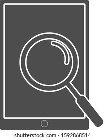 Search in mobile icon or symbol vector