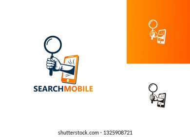 Search Mobile Logo Template Design Vector, Emblem, Design Concept, Creative Symbol, Icon