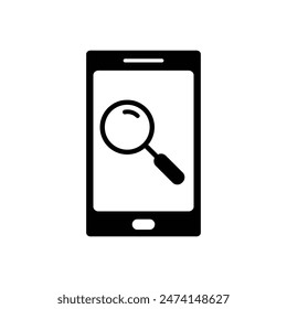 search mobile phone icon vector smartphone