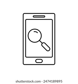 search mobile phone icon vector smartphone