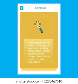 Search  mobile vertical banner design design. Vector
