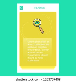 Search mobile vertical banner design design. Vector