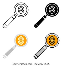 Search Money in flat style isolated