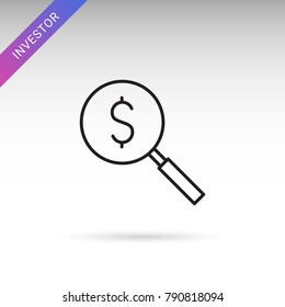 Search for money flat vector icon for apps and websites. Isolated on white background.