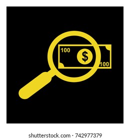 search money icon vector