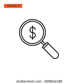 Search money icon vector illustration design