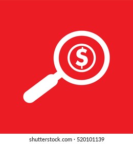 Search money Icon Vector Illustration