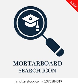 search Mortarboard icon. Editable search Mortarboard icon for web or mobile.