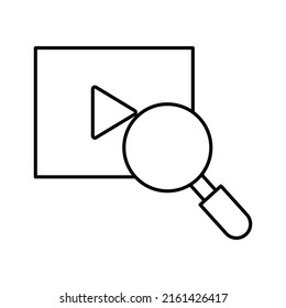 search movie Vector icon which is suitable for commercial work and easily modify or edit it

