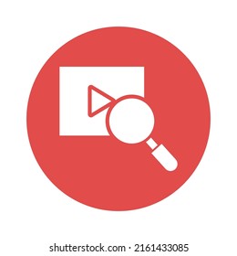 search movie Vector icon which is suitable for commercial work and easily modify or edit it

