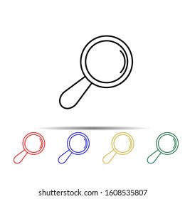 Search multi color style icon. Simple thin line, outline vector of sciense icons for ui and ux, website or mobile application
