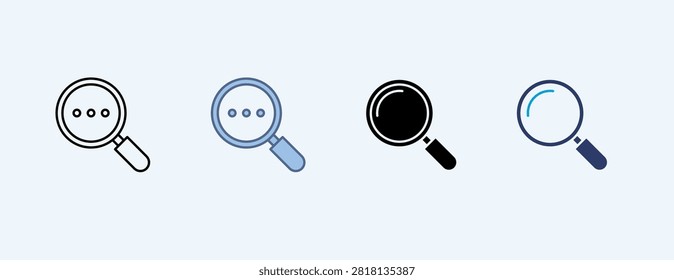 Search Multiple Icon Illustration Vector