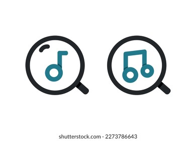 Search music icon. Illustration vector 