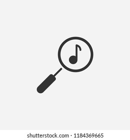 Search music icon illustration,vector song sign symbol