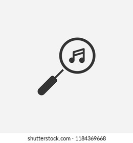 Search music icon illustration,vector song sign symbol