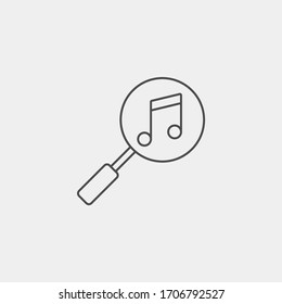 Search music icon sign vector,Symbol, logo illustration for web and mobile