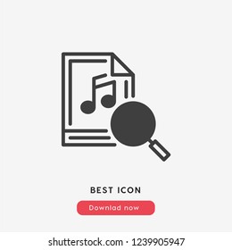 Search music from playlist icon vector