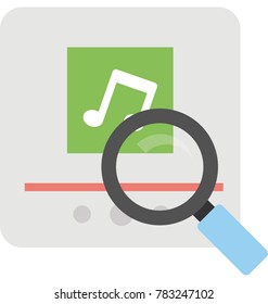 
Search Music Vector Icon
