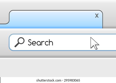 Search and navigation bar. Vector illustration.