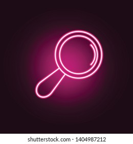 Search neon icon. Elements of Sciense set. Simple icon for websites, web design, mobile app, info graphics